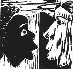 Bargaining, woodcut